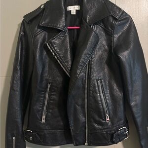 Black Leather Biker Jacket